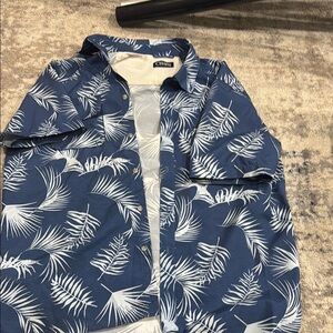 Chaps Blue Tropical Print Men's Jacket